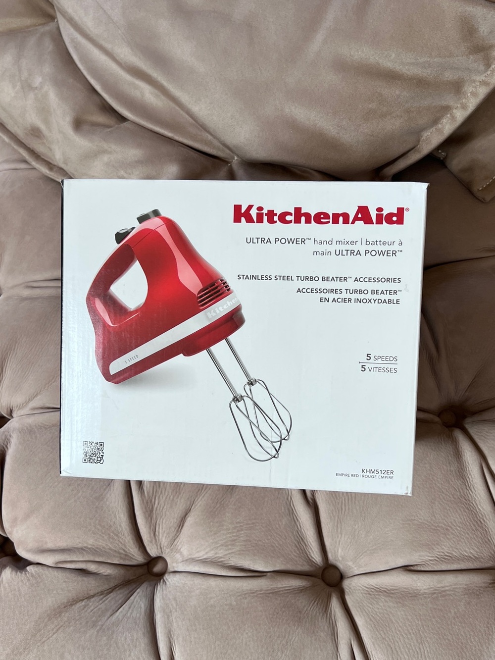 NEW！ KitchenAid Ultra Power Red Hand Mixer - 5-Speed